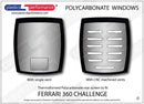 ポリカーボネート リアウインドウ｜Ferrari 360 Challenge