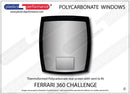 ポリカーボネート リアウインドウ｜Ferrari 360 Challenge