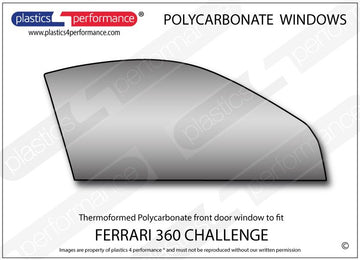 ポリカーボネート 右フロントドアウインドウ｜Ferrari 360 Challenge