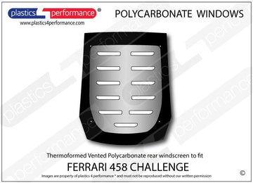 ポリカーボネート リアウインドウ｜Ferrari 458 Challenge