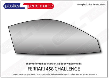 ポリカーボネート 右フロントドアウインドウ｜Ferrari 458 Challenge