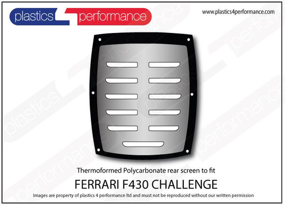 ポリカーボネート リアウインドウ｜Ferrari F430 Challenge