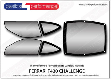 ポリカーボネート ウインドウキット｜Ferrari F430 Challenge