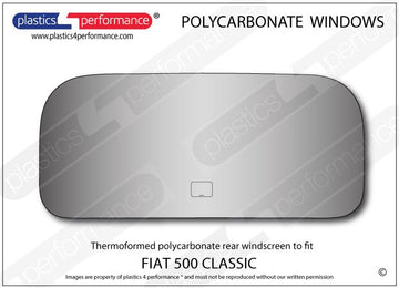 ポリカーボネート リアウインドウ｜Fiat 500 Classic