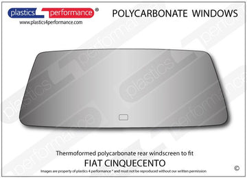 ポリカーボネート リアウインドウ｜Fiat Cinquecento