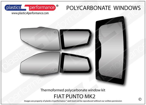 ポリカーボネート ウインドウキット｜Fiat Punto MK2