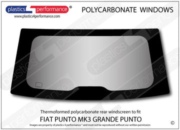 ポリカーボネート リアウインドウ｜Fiat Punto MK3 Grande Punto