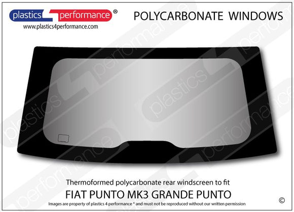 ポリカーボネート リアウインドウ｜Fiat Punto MK3 Grande Punto