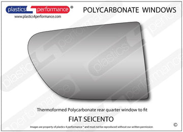 ポリカーボネート 右リアクォーターウインドウ｜Fiat Seicento