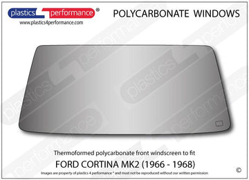 ポリカーボネート フロントウインドスクリーン｜Ford Cortina MK2（1966〜1970年） 1