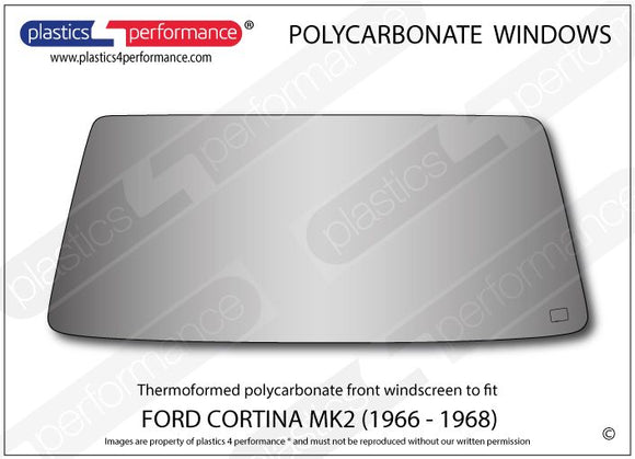 ポリカーボネート フロントウインドスクリーン｜Ford Cortina MK2（1966〜1970年） 1