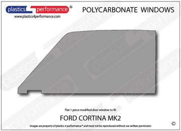 ポリカーボネート 左フロントドアウインドウ｜Ford Cortina MK2（1966〜1970年） 2