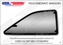 ポリカーボネート 右リアクォーターウインドウ｜Ford Escort MK5/ Cosworth（1990〜1997年） 2