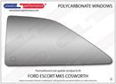 ポリカーボネート 左リアクォーターウインドウ｜Ford Escort MK5/ Cosworth（1990〜1997年） 1