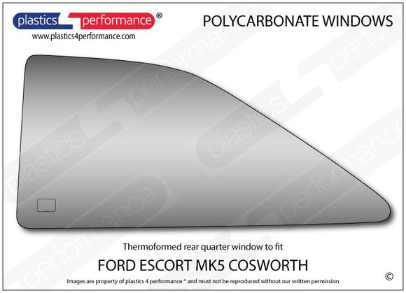 ポリカーボネート 左リアクォーターウインドウ｜Ford Escort MK5/ Cosworth（1990〜1997年） 1