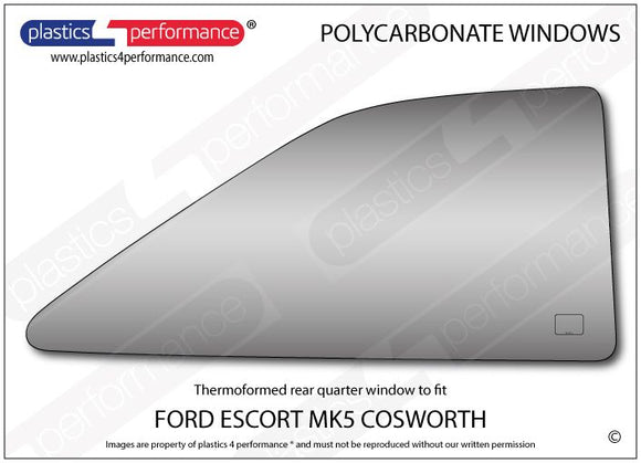 ポリカーボネート 右リアクォーターウインドウ｜Ford Escort MK5/ Cosworth（1990〜1997年） 1