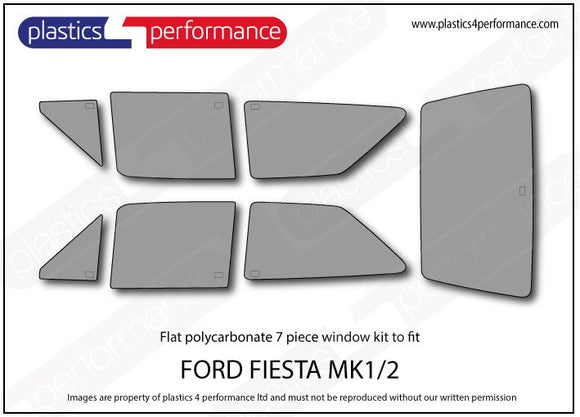 ポリカーボネート ウインドウキット｜Ford Fiesta MK2（1983〜1989年） 1