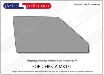 ポリカーボネート 右フロントドアウインドウ｜Ford Fiesta MK1（1976〜1983年） 2
