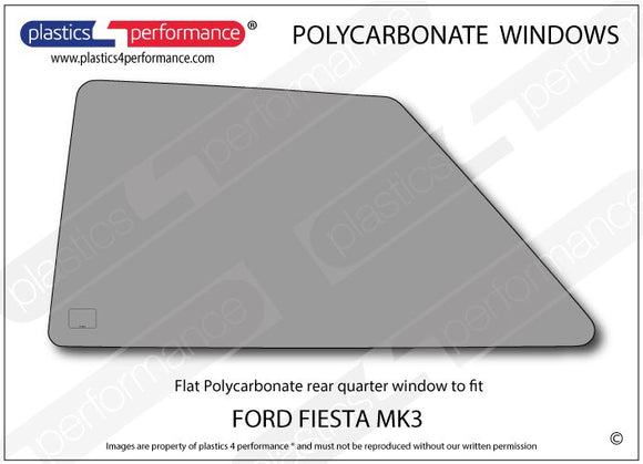ポリカーボネート 左リアクォーターウインドウ｜Ford Fiesta MK3（1989〜1995年） 1