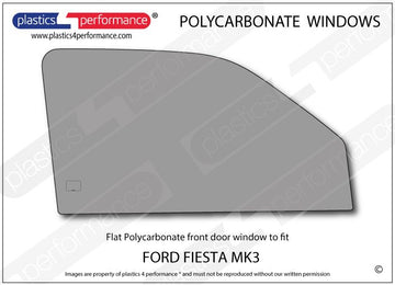ポリカーボネート 右フロントドアウインドウ｜Ford Fiesta MK3（1989〜1995年） 1