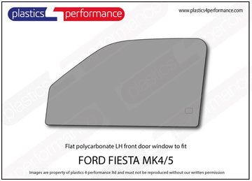 ポリカーボネート 左フロントドアウインドウ｜Ford Fiesta MK4 & MK5（1995〜2002年） 1