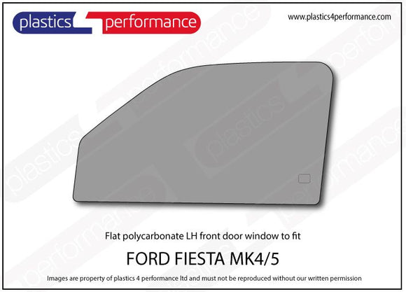 ポリカーボネート 左フロントドアウインドウ｜Ford Fiesta MK4 & MK5（1995〜2002年） 1