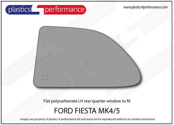 ポリカーボネート 左リアクォーターウインドウ｜Ford Fiesta MK4 & MK5（1995〜2002年） 1