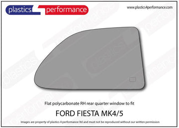 ポリカーボネート 右リアクォーターウインドウ｜Ford Fiesta MK4 & MK5（1995〜2002年） 1