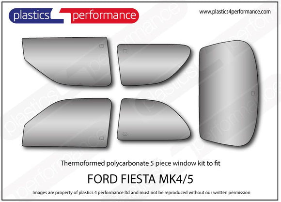 ポリカーボネート ウインドウキット｜Ford Fiesta MK4 & MK5（1995〜2002年） 2