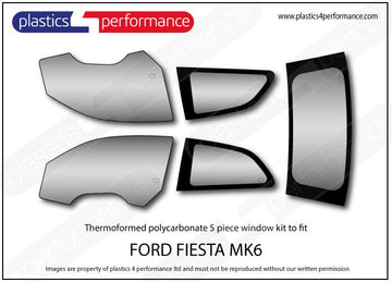 ポリカーボネート ウインドウキット｜Ford Fiesta Mk6 - 3dr Hatchback（2002〜2008年） 1