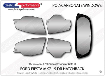 ポリカーボネート ウインドウキット｜Ford Fiesta Mk7 - 5dr Hatchback（2008〜2019年） 1