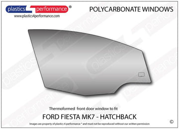 ポリカーボネート 右フロントドアウインドウ｜Ford Fiesta Mk7 - 5dr Hatchback（2008〜2019年） 1