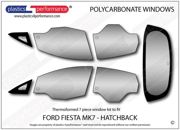 ポリカーボネート ウインドウキット｜Ford Fiesta Mk7 - 5dr Hatchback（2008〜2019年） 2