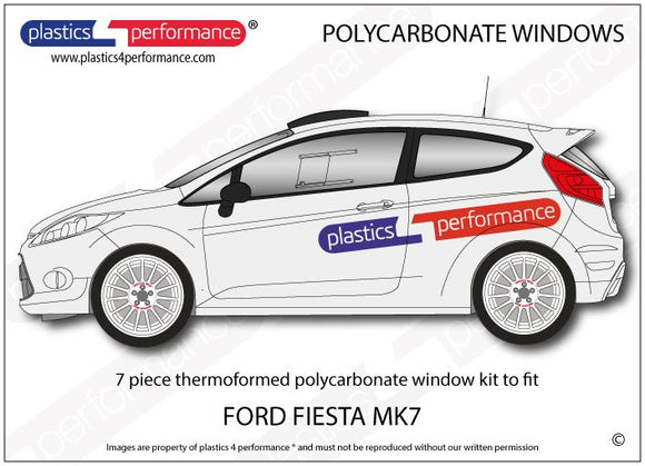 ポリカーボネート ウインドウキット｜Ford Fiesta MK7 - 3dr Hatchback（2008〜2017年） 3