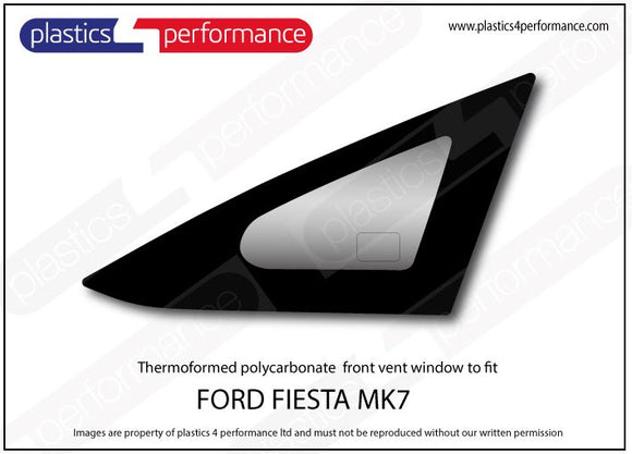 ポリカーボネート 左フロントベントウインドウ｜Ford Fiesta MK7 - 3dr Hatchback（2008〜2017年） 1