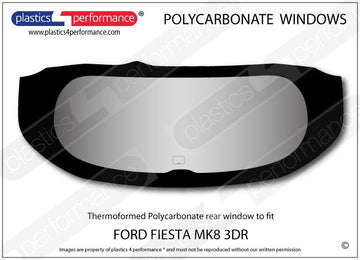 ポリカーボネート リアウインドウ｜Ford Fiesta MK8 - 3dr Hatchback（2017年〜現在） 1