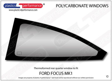 ポリカーボネート 左リアクォーターウインドウ｜Ford Focus MK1 - 3dr Hatchback（1998〜2004年） 1
