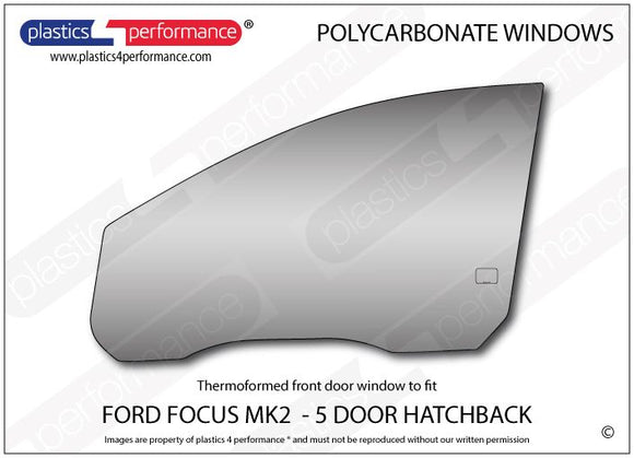 ポリカーボネート 左フロントドアウインドウ｜Ford Focus Mk2 - 5dr Hatchback（2004〜2010年） 1