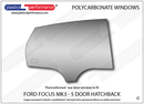 ポリカーボネート ウインドウキット｜Ford Focus MK3 - 5dr Hatchback（2010〜2014年） 9