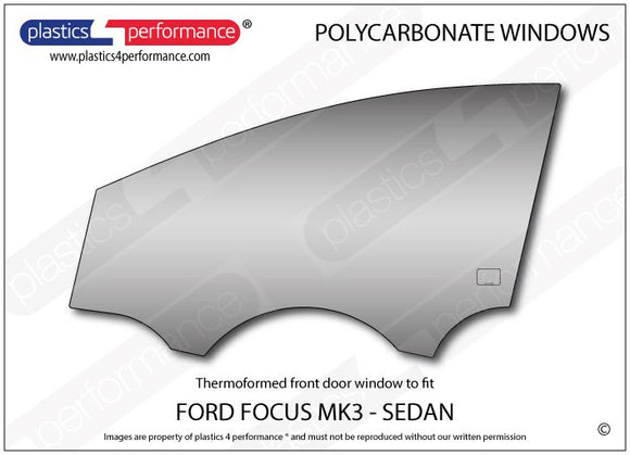 ポリカーボネート 左フロントドアウインドウ｜Ford Focus MK3 - Sedan（2010〜2014年） 1