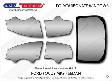 ポリカーボネート ウインドウキット｜Ford Focus MK3 - Sedan（2010〜2014年） 1