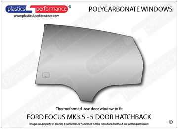 ポリカーボネート 左リアドアウインドウ｜Ford Focus MK3.5 - 5dr Hatchback（2015〜2018年） 1