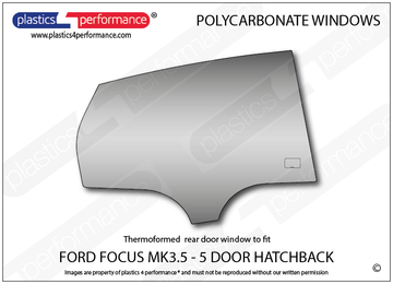 ポリカーボネート 右リアドアウインドウ｜Ford Focus MK3.5 - 5dr Hatchback（2015〜2018年） 1
