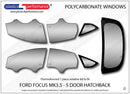 ポリカーボネート ウインドウキット｜Ford Focus MK3.5 - 5dr Hatchback（2015〜2018年） 1