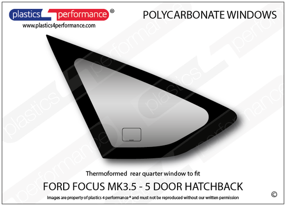 ポリカーボネート 左リアクォーターウインドウ｜Ford Focus MK3.5 - 5dr Hatchback（2015〜2018年） 1