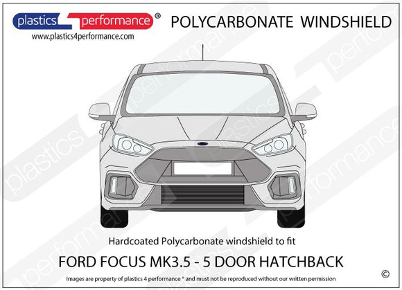 ポリカーボネート フロントウインドスクリーン｜Ford Focus MK3.5 - 5dr Hatchback（2015〜2018年） 2