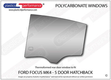 ポリカーボネート 左リアドアウインドウ｜Ford Focus MK4 - 5dr Hatchback（2018年〜現在） 1