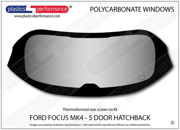 ポリカーボネート リアウインドウ｜Ford Focus MK4 - 5dr Hatchback（2018年〜現在） 1