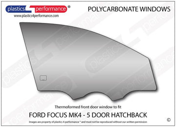 ポリカーボネート 右フロントドアウインドウ｜Ford Focus MK4 - 5dr Hatchback（2018年〜現在） 1