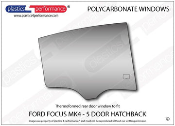 ポリカーボネート 右リアドアウインドウ｜Ford Focus MK4 - 5dr Hatchback（2018年〜現在） 1